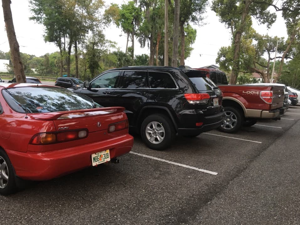 full parking lot