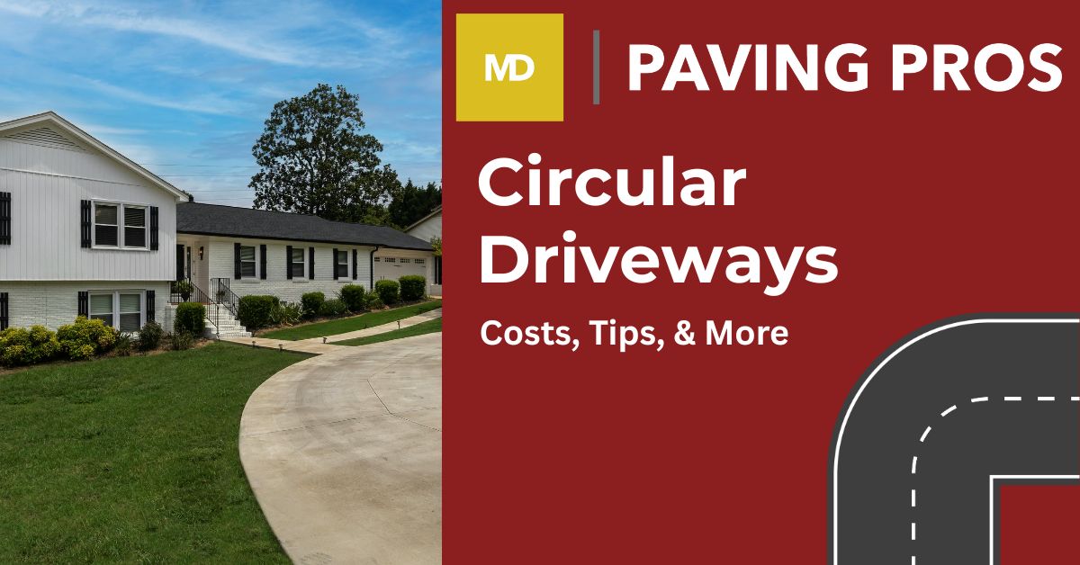 circular driveways in Maryland.